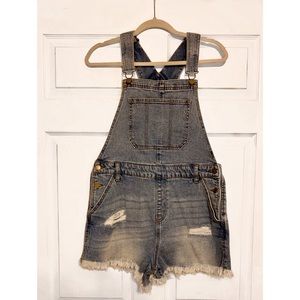 Wild Fable- Target Distressed Overall Shorts